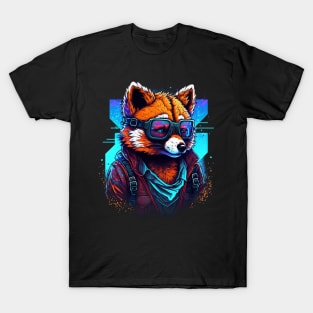 Retrowave Red Panda T-Shirt